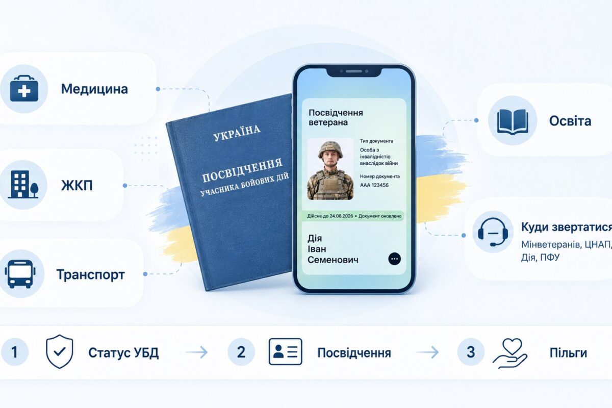 Ветерани війни та статус УБД: як отримати, які пільги дає в медицині, ЖКП, транспорті, освіті та куди звертатися.