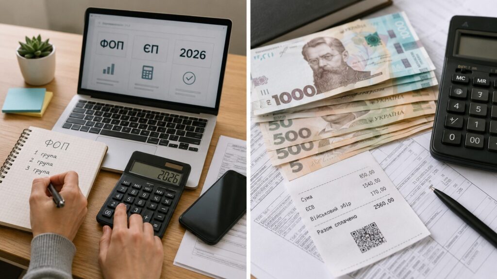 Групи єдиного податку для ФОП у 2026 році: ставки, ліміти доходу, ЄСВ і військовий збір і як обрати