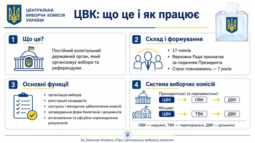 Центральна виборча комісія: хто проводить вибори в Україні