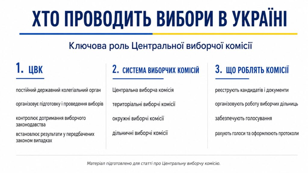 Центральна виборча комісія: хто проводить вибори в Україні та за що відповідає ЦВК