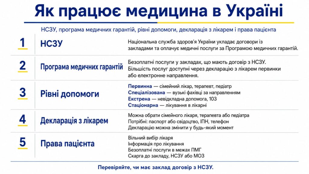 Медицина в Україні: що безоплатно і як цим скористатися
