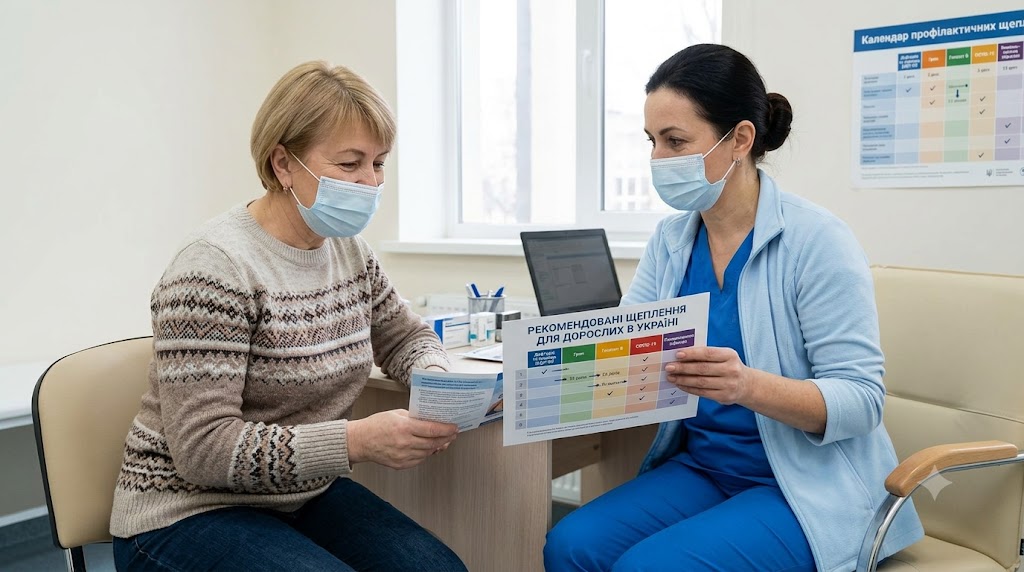Які щеплення потрібні дорослим: календар вакцинації, дози, строки та групи ризику в Україні