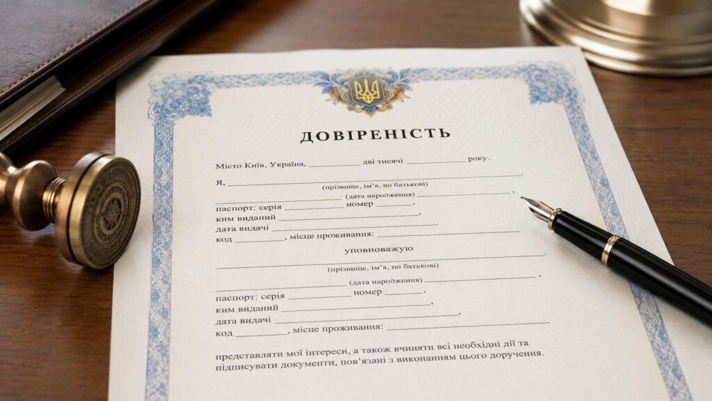 Довіреність: що це, види за обсягом повноважень, як оформити в нотаріуса, що має містити, строк дії та як скасувати.
