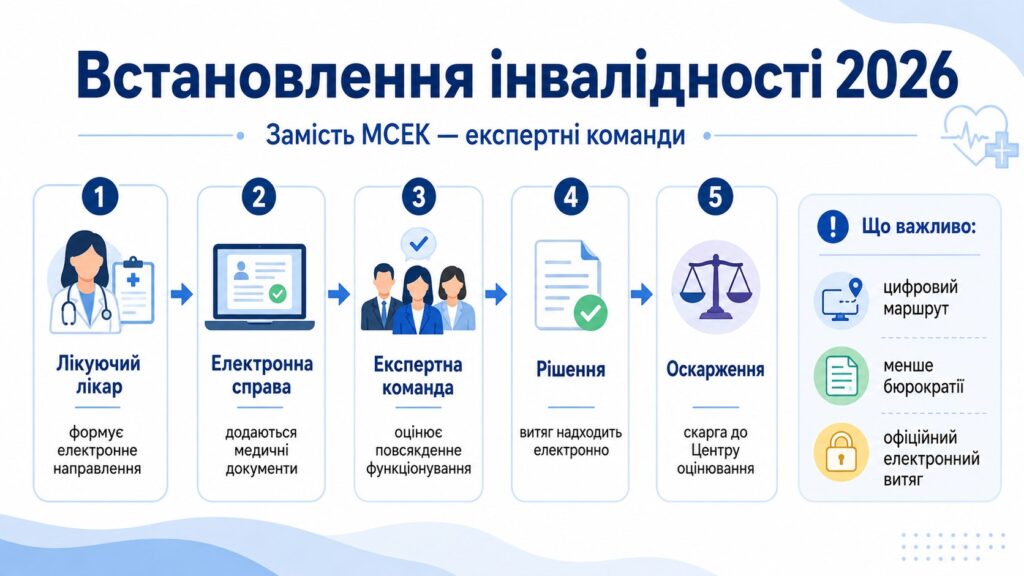 Як тепер встановлюють інвалідність замість МСЕК: експертні команди, оцінювання і оскарження рішення МОЗ