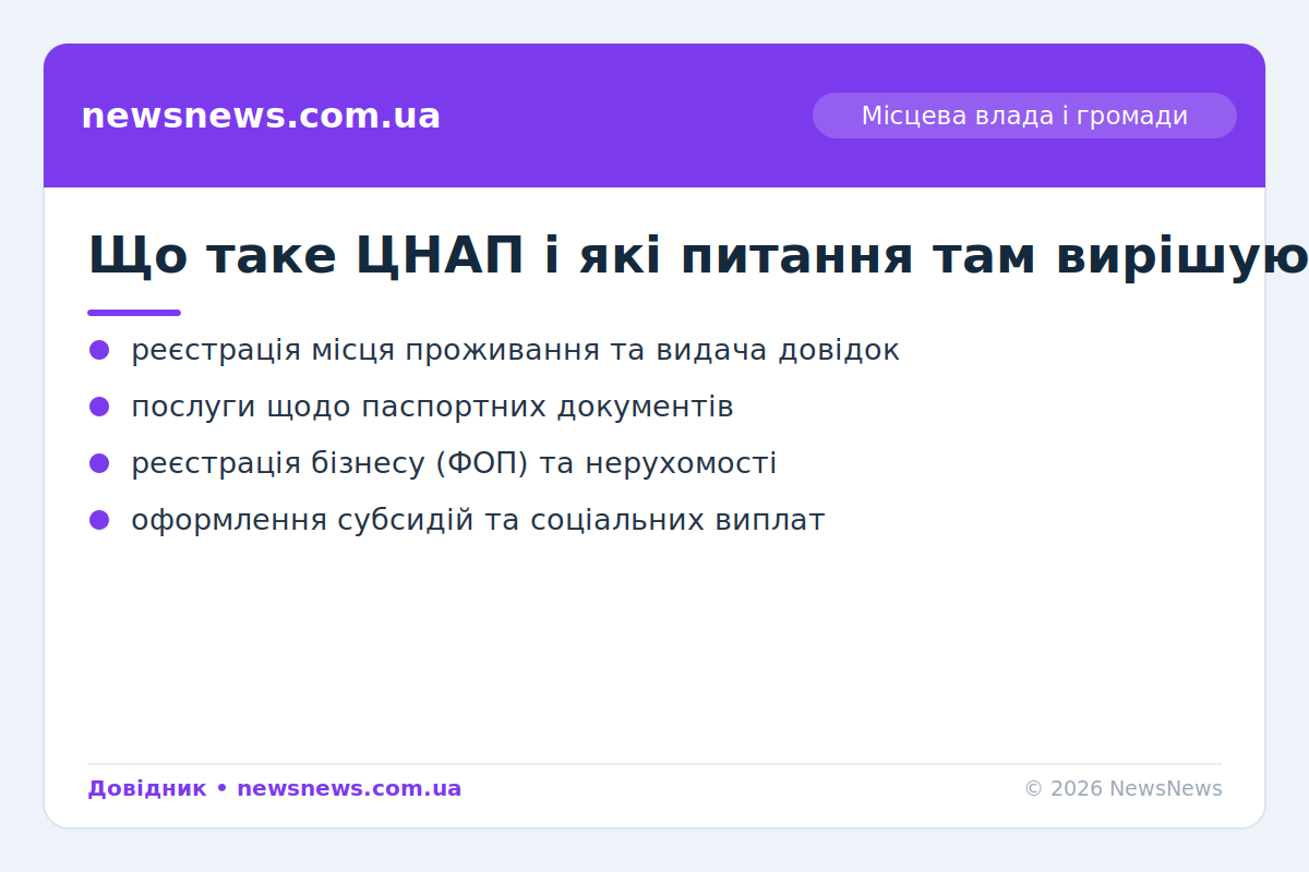 Які послуги можна отримати в ЦНАП в Україні